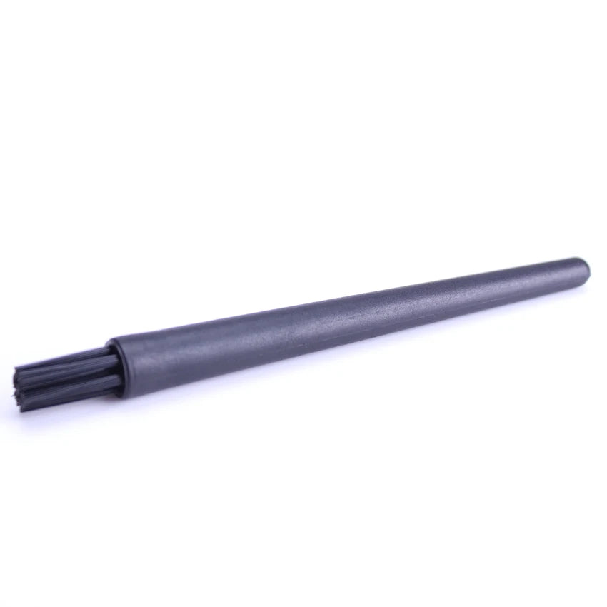Industrial Small Black Round Handle SMT Machine Black Carbon Fiber Antistatic Cleanroom Conductive ESD Brush for PCB Cleaning