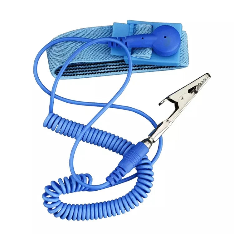 Custom Esd Wrist Strap Adjustable Blue Wired Wrist Strap Pvc Wrist Strap for Cleanroom