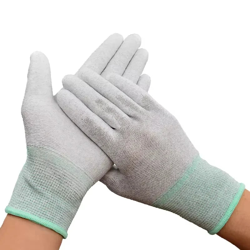 FR0304 ESD Nylon Glove with Carbon Fiber PU Plam Coating Gloves