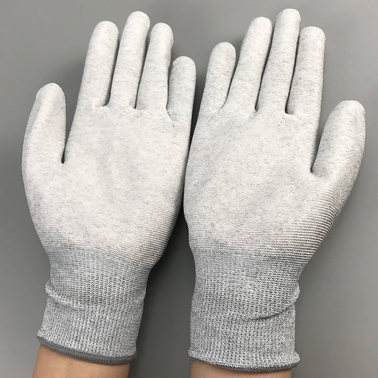 High Quality Factory Supply PU Coated Palm Gloves Cleanroom Safe ESD Anti Static Gloves for Electronics