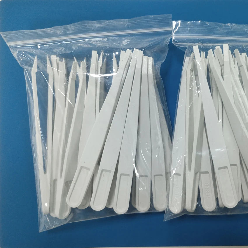 Wholesale Industrial 93305 Anti Static Cleanroom ESD White Plastic Tweezers for Component Handling Mobile Repair Tools