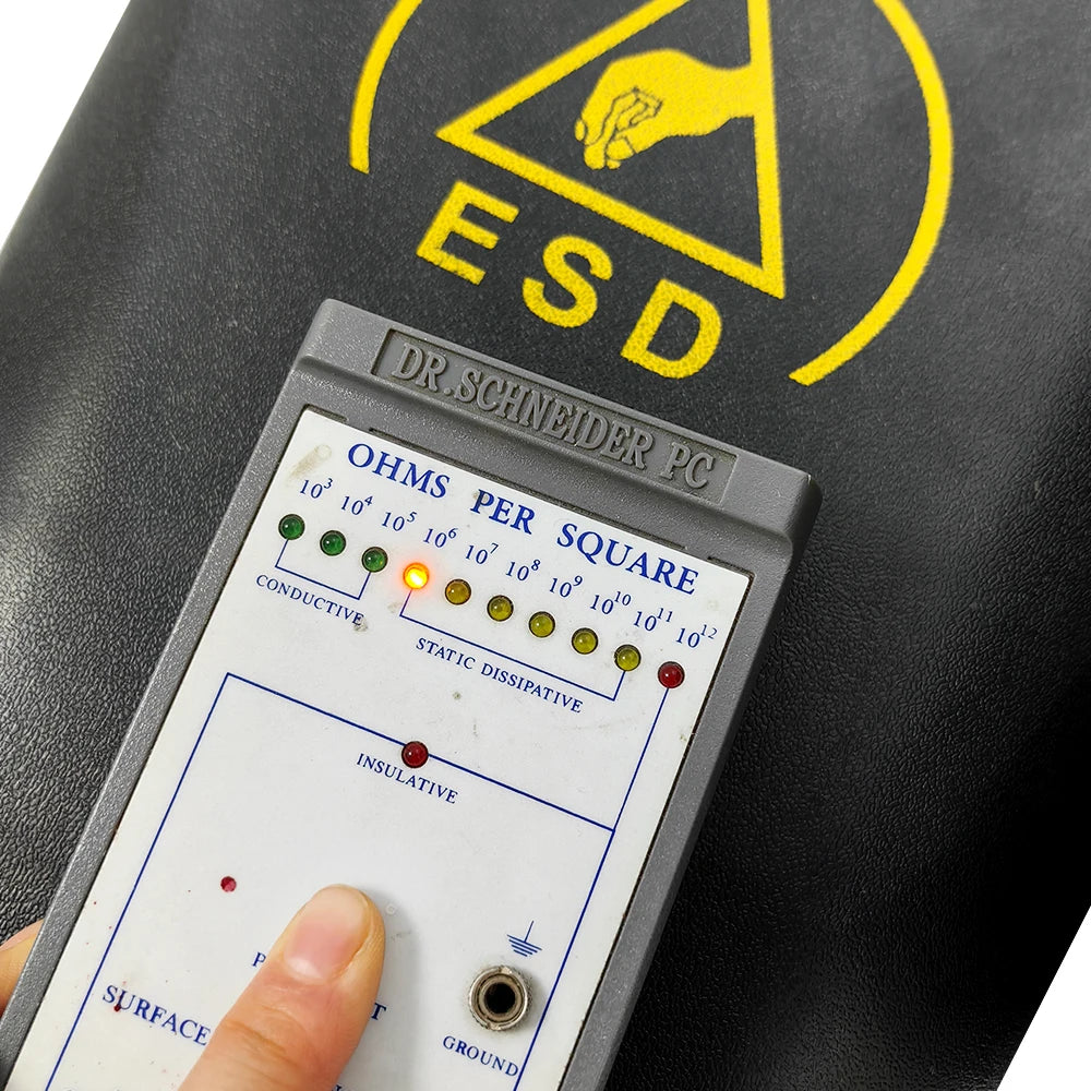 ALLESD Dust-Free Cleanroom Workshop Safety Trash Can Permanent Solution ESD Conductive Black Anti-Static Waste Bin