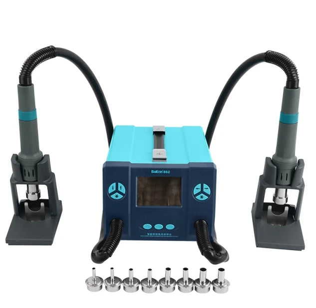 Bakon BK862 2000W Intelligent Dual-control Hd Display Brushless Vortex Hot Air Gun Desoldering Rework Station