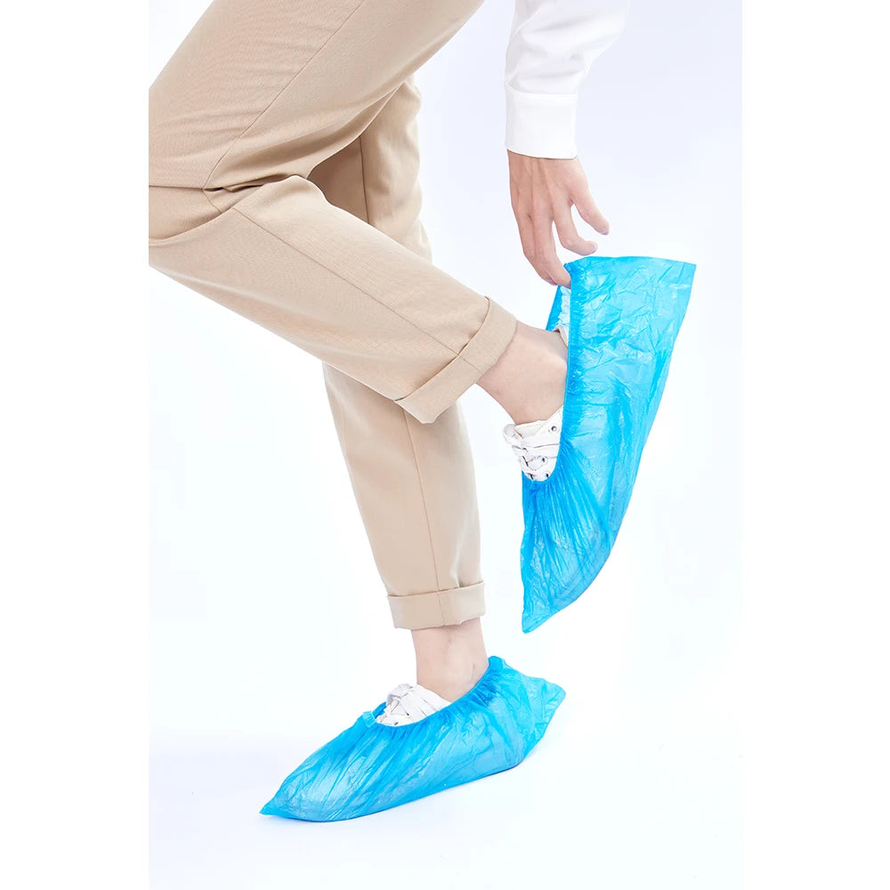 Disposable Waterproof CPE Medical Accessory Cheap Price Automatic Shoe Covers and Cap