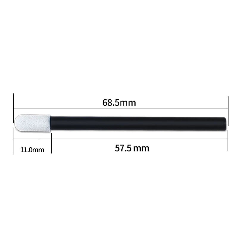 68.5mm Black Industrial Foam-ended Sponge Tip Buds Cleanroom Open Cell Foam Swab