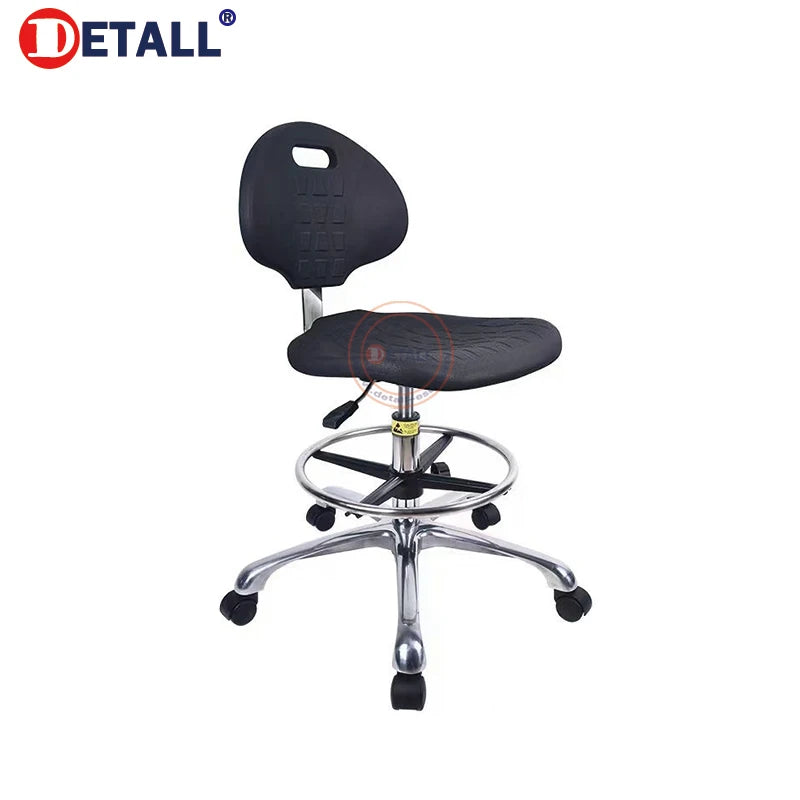 Detall Wholesale Black/blue Pu Leather Esd Lab Chairs Lab Esd Furniture Stool