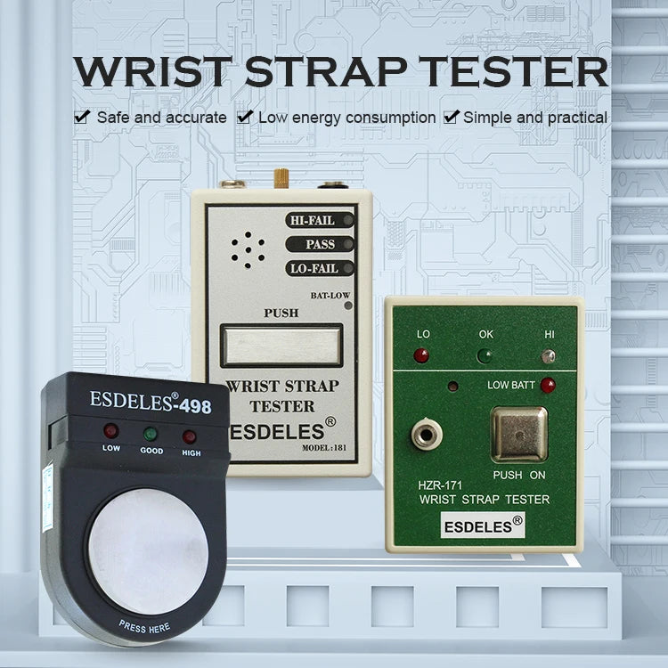 Economic 498 ESD Anti-Static Bracelet Tester for Cleanroom Wrist Straps Safety Products
