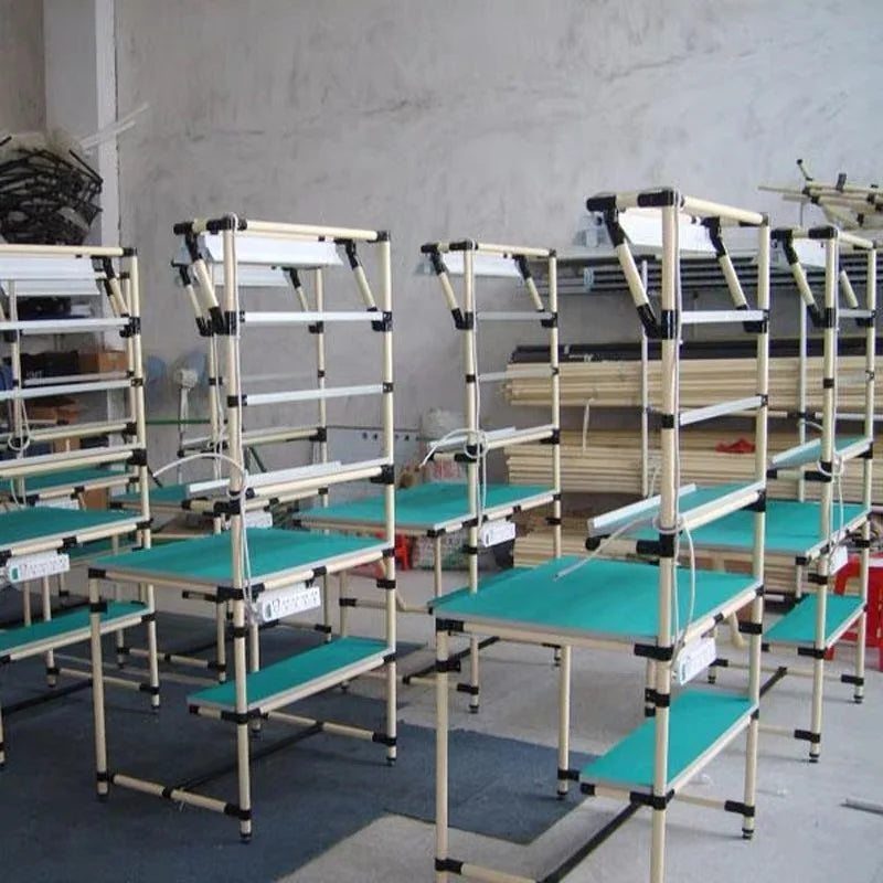 Customized Lean Pipe Racking System Esd Work Tables Production Line Table for Workshop