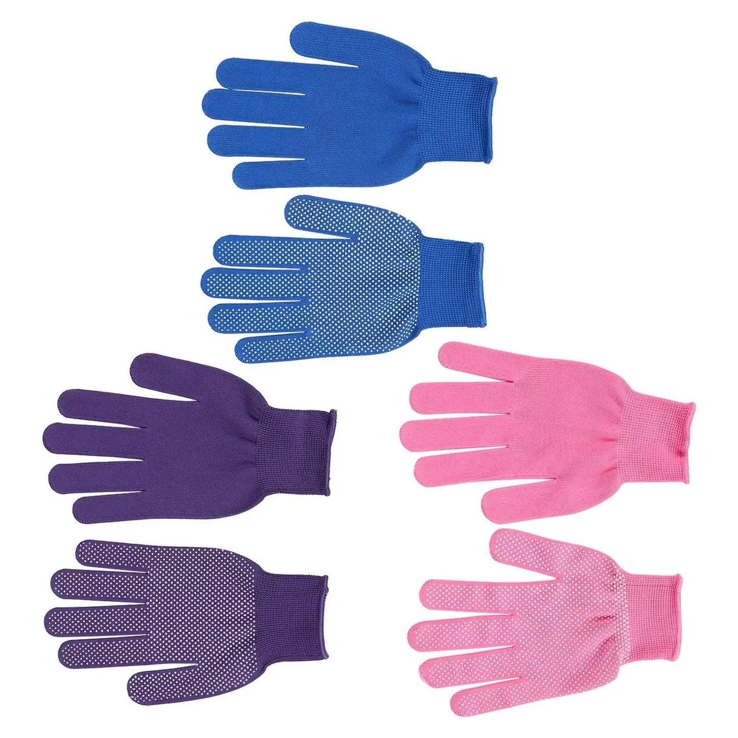 PVC Dotted Cotton + Polyester Knitted Work Gloves Anti Slip Gloves with Dots