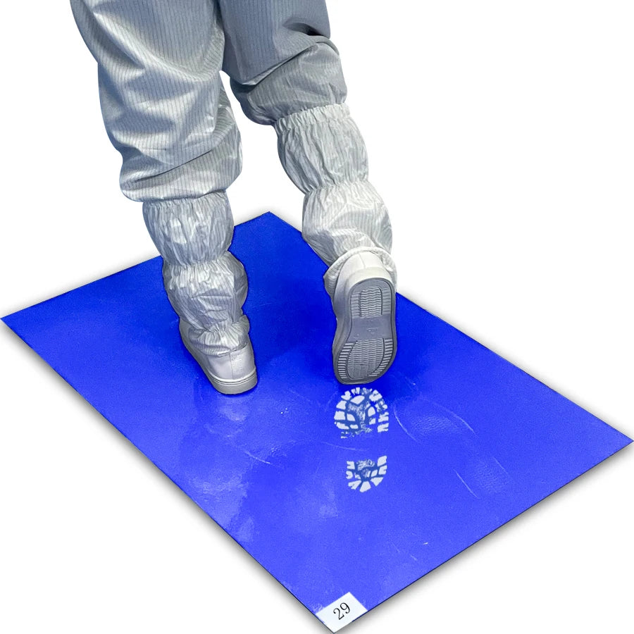 Disposable Blue 30 Layers 8 Mat/case Cleanroom Tacky Mat Sticky Mat for Laboratory Hospital Construction Pets