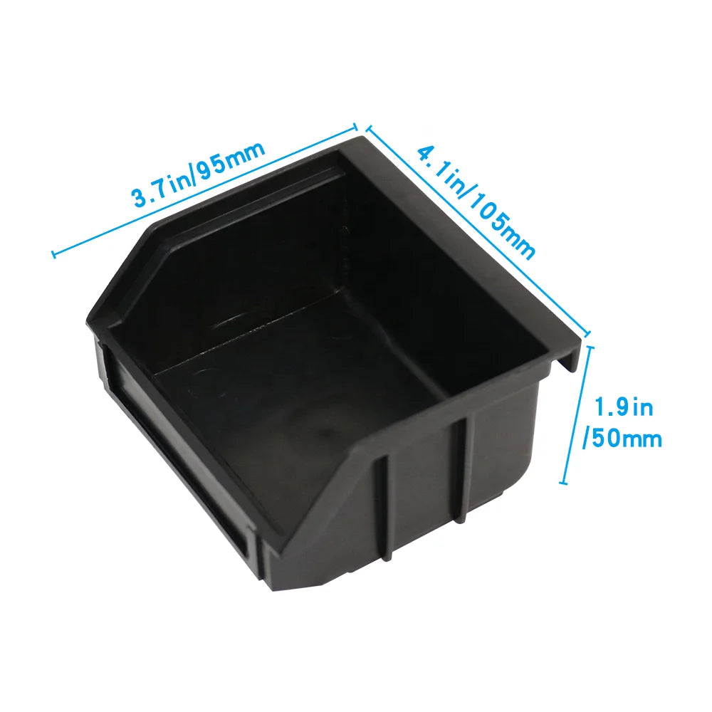 QXR Q-BH1 95*105*50mm Anti-static Plastic Back-hanging Style Small Black Component ESD Picking Bin