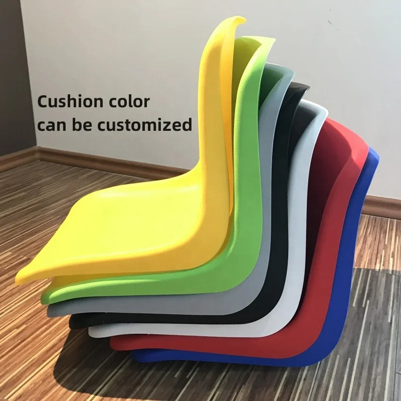 Anti-static Plastic Seat Metal Leg Dining Chair Wholesale High Quality Cheap Custom Stackable Fast Food Restaurant for Sale