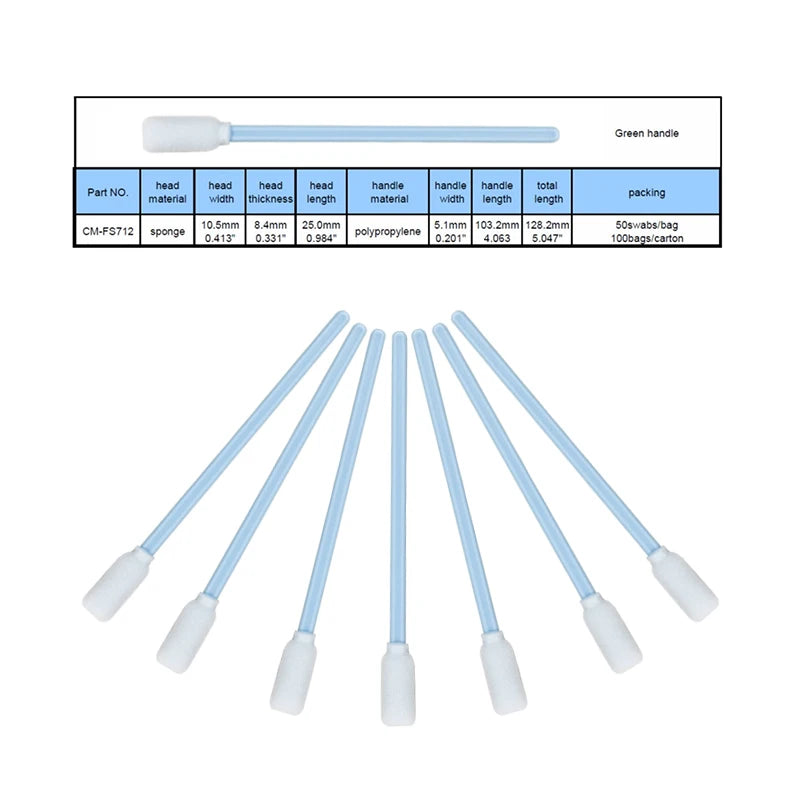 Cleanroom Industrial Used Lint Free Dust Remove Wide Polyurethane Foam Printer Cleaning Sponge Swabs for Solvent
