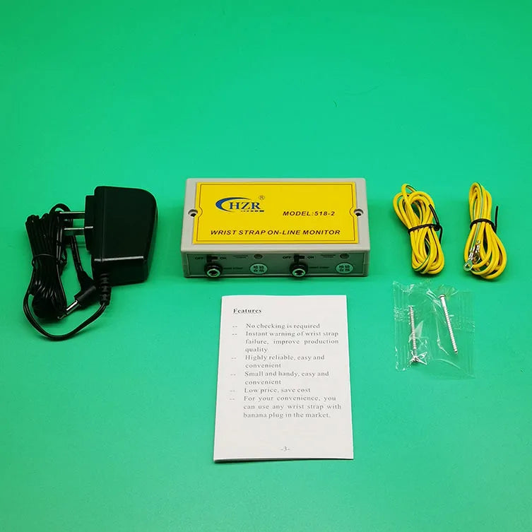 HZR 518-2 Anti-static Wrist Strap Online Monitor Double Auto-alarm Online Monitor ESD