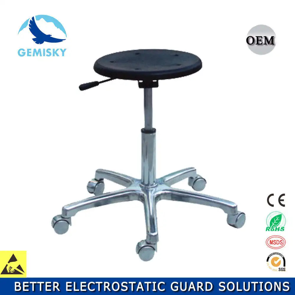 High Quality Height Adjustable Doctor and Nurse Laboratory Static Pu Stool Laboratory Chair