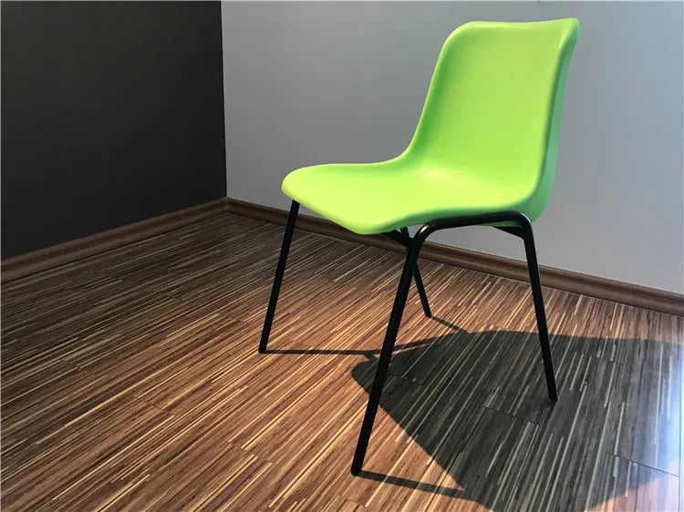 Anti-static Plastic Seat Metal Leg Dining Chair Wholesale High Quality Cheap Custom Stackable Fast Food Restaurant for Sale