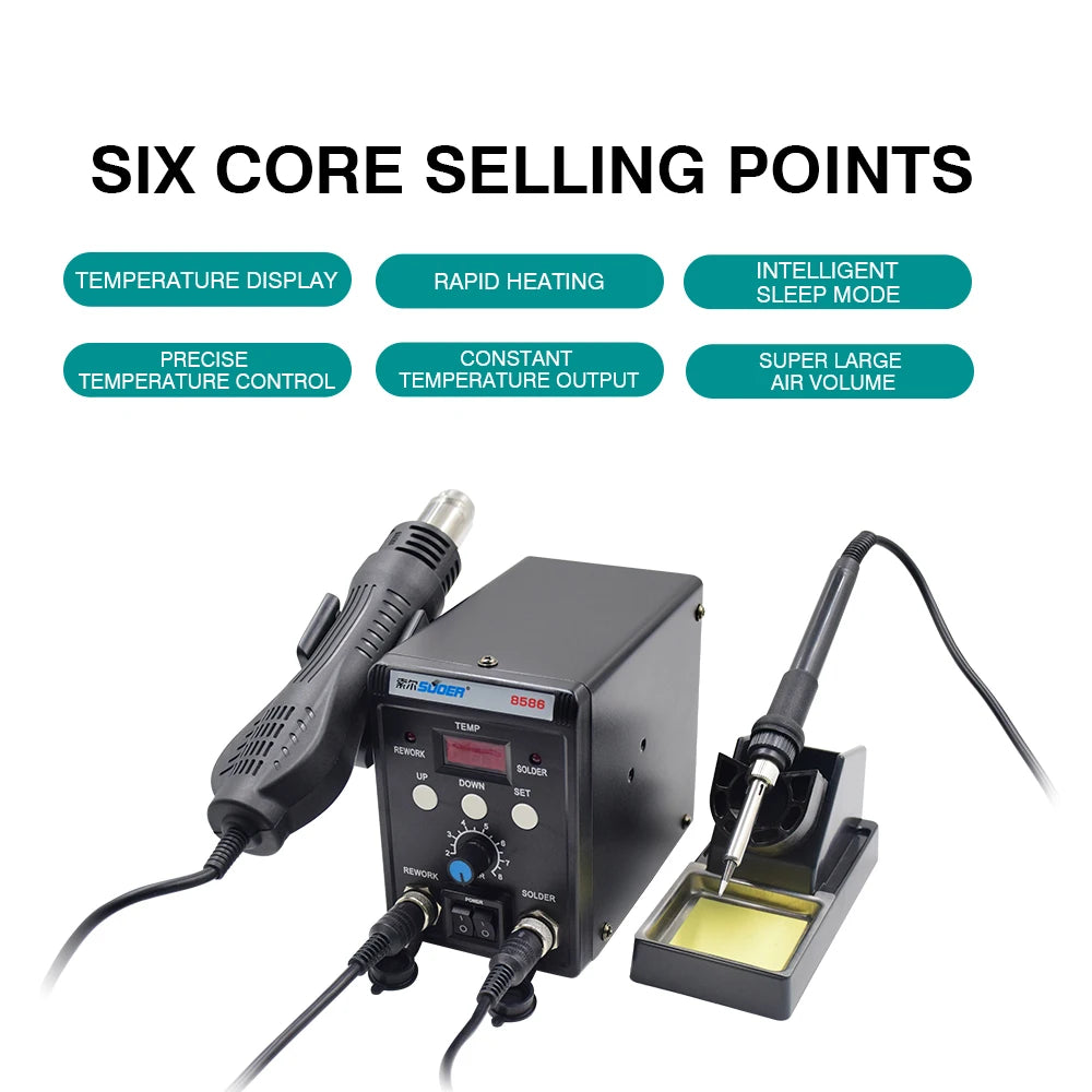 Digital Electric Portable ESD Rework Station Electric Soldering Irons Welding Machine New Model Portable Soldering Station