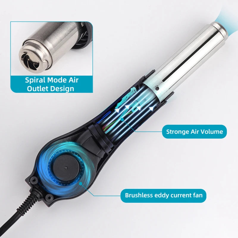 8586D 780W Digital Display 2 in 1 Hot Air Gun ESD Soldering Station Iron for IC SMD Desoldering Rework Station