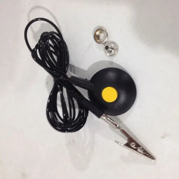 1.8 M 2.4 M Black ESD Mat Grounding Cord With Male Button Antistatic Earth Wire for ESD Mat