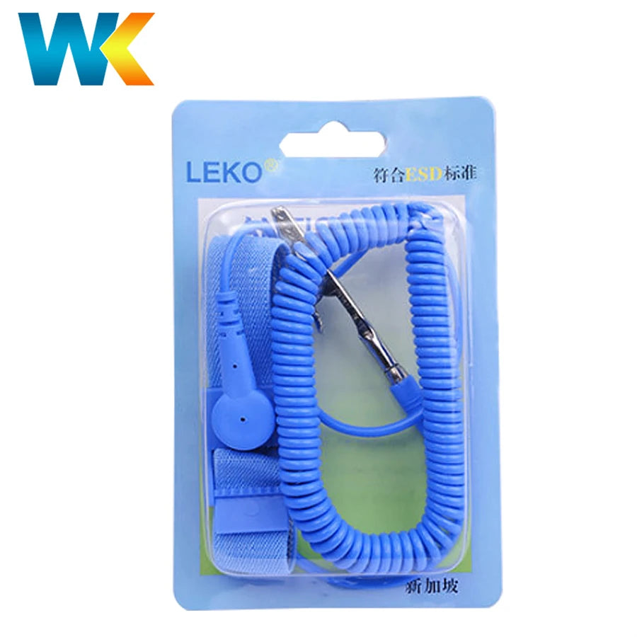 Adjustable PVC Antistatic Bracelets Elastic PU Grounding Cord ESD Wrist Strap for Safety Product