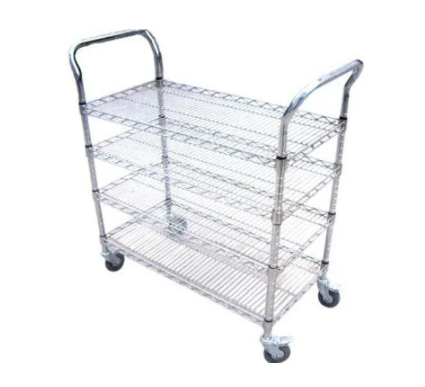 Wire Shelf ESD SMT Storage Cart Anti Static Wire Shelf Trolley for Electronics Industry