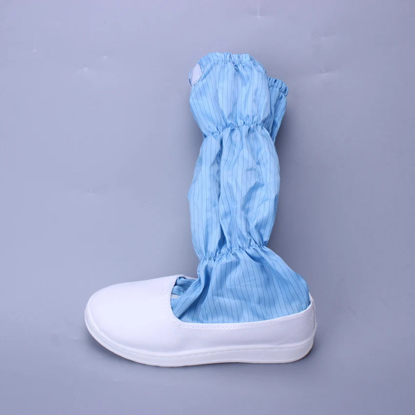 Washable SPU Outsole Cleanroom Long Boots Workshop Esd Antistatic Booties for Electronics Industry