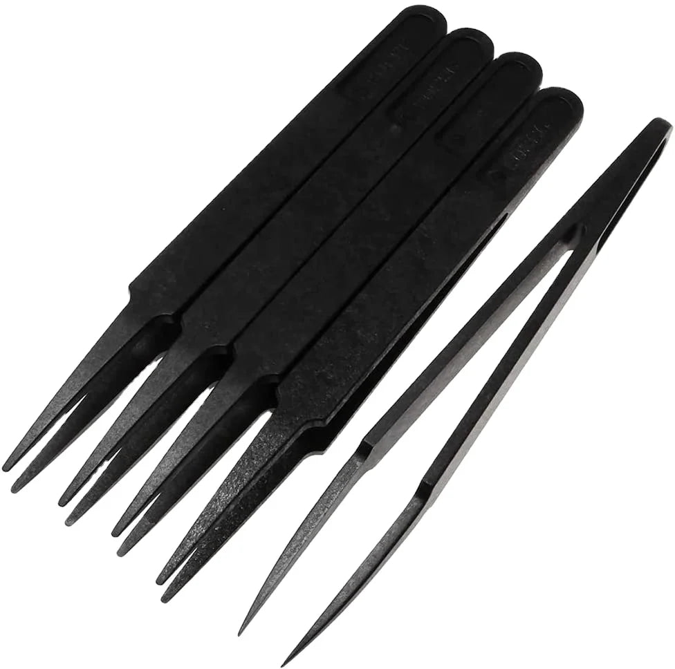 ESD Plastic Anti-static Tweezers Cleanroom Small Tools Workshop Tweezers