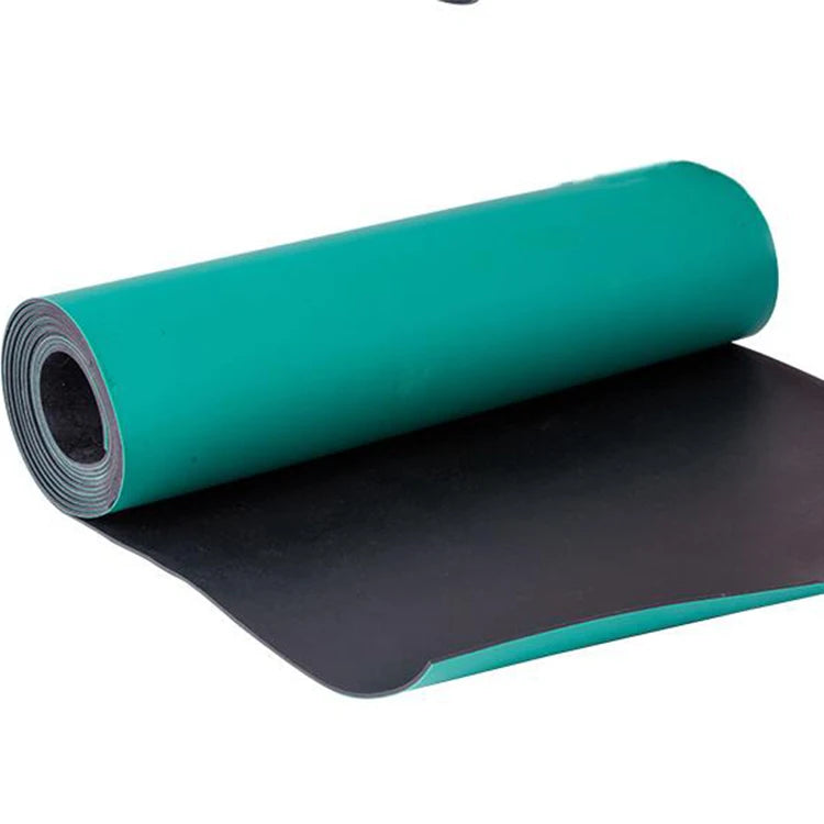 Temperature Resistant 2mm 2layers 1mx10m Work Bench Cleanroom Green ESD Rubber Table Mat Roll