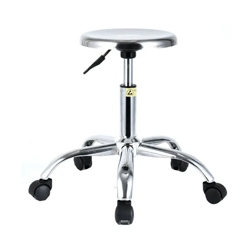 Factory Direct Anti-Static Leather Lift Chair Metal Work Stool with Backrest for Hospital Laboratory Work