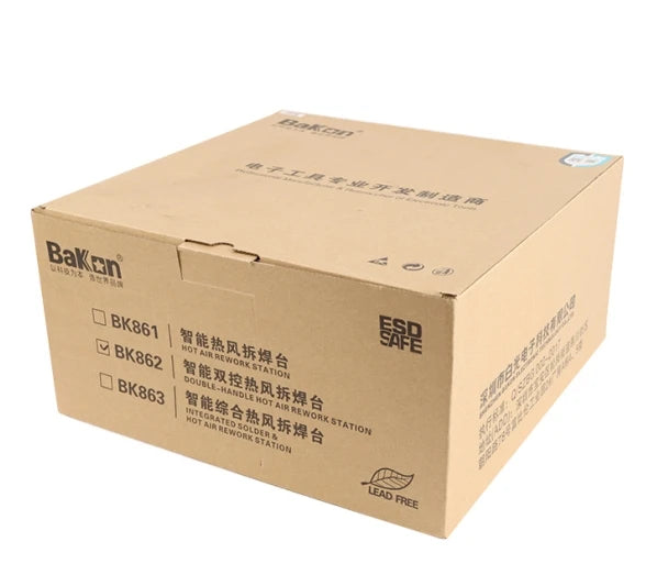 Bakon BK862 2000W Intelligent Dual-control Hd Display Brushless Vortex Hot Air Gun Desoldering Rework Station