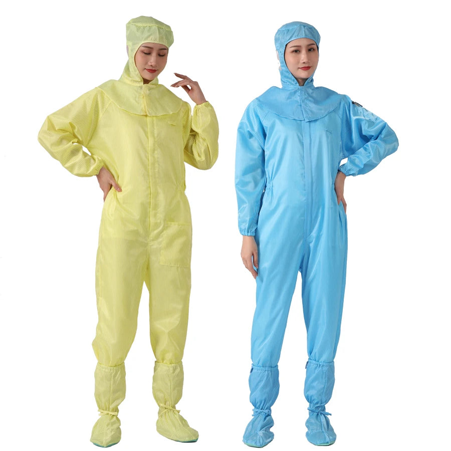 Industrial Washable Esd Clean Room Garment Anti-static Food Factory Work Clothes Jumpsuits Uniform Suit Coverall Without Hood