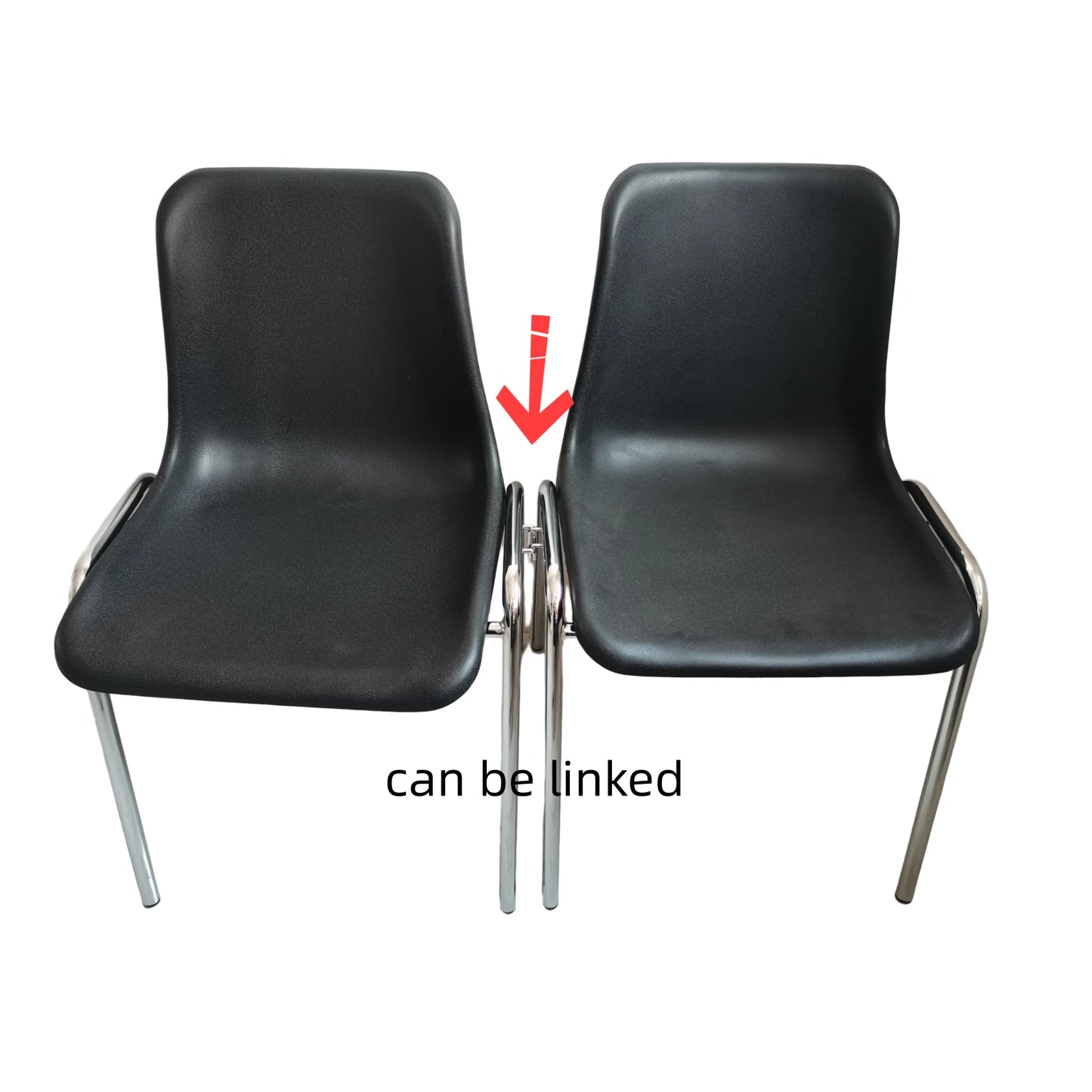 Anti-static Plastic Seat Metal Leg Dining Chair Wholesale High Quality Cheap Custom Stackable Fast Food Restaurant for Sale