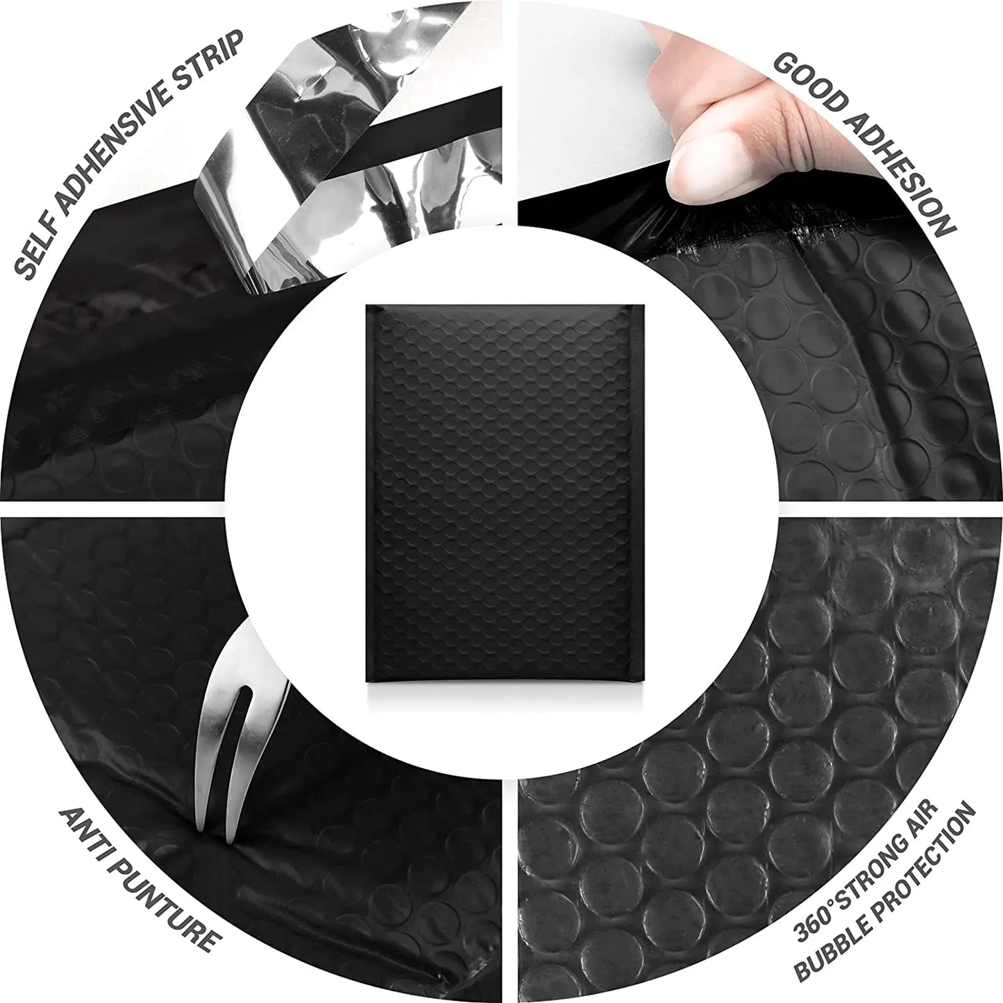Hot Sale ESD Antistatic Bag Premium Co-extruded Custom Black Poly Bubble Mailers Mail Bags Padded Envelopes Shipping Suppliers