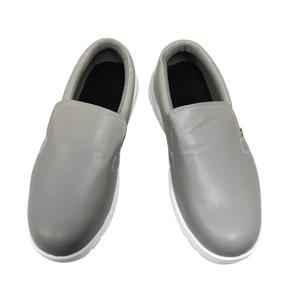 Cleanroom Grey ESD Antistatic Anti Slip Comfortable Steel Toe Safety Shoes