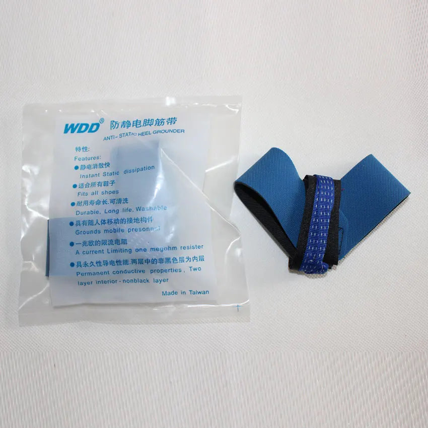 Blue Adjustable Rubber Conductive Anti-static Foot Strap ESD Heel Grounder Shoe Strap for Cleanroom