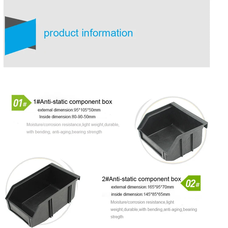 Black Anti-static Plastic Esd Box Cheap Price ESD Anti-static Box Good Quality