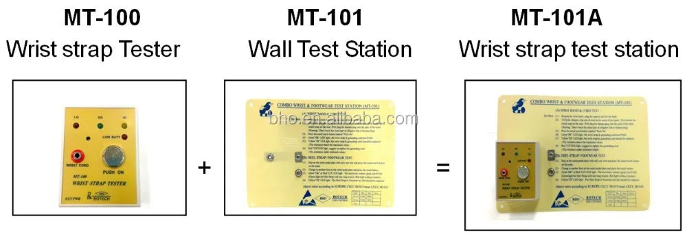 MT-301 Combo Tester for ESD Wrist Strap and Foot Ware test Station Human Body Static Tester Antistatic Cheker Tool