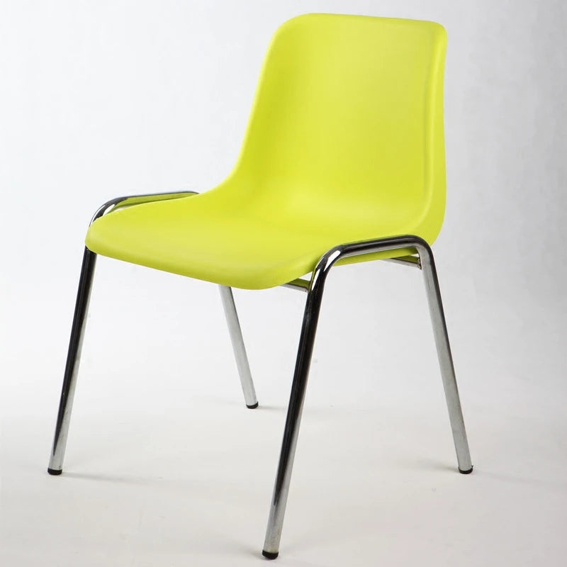 Anti-static Plastic Seat Metal Leg Dining Chair Wholesale High Quality Cheap Custom Stackable Fast Food Restaurant for Sale