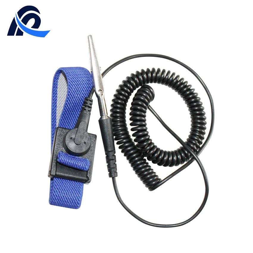 Single Circuit Antistatic Wrist Strap Dark Blue ESD Hand Wrist Strap ESD Wired Wrist Straps With Pu Cord