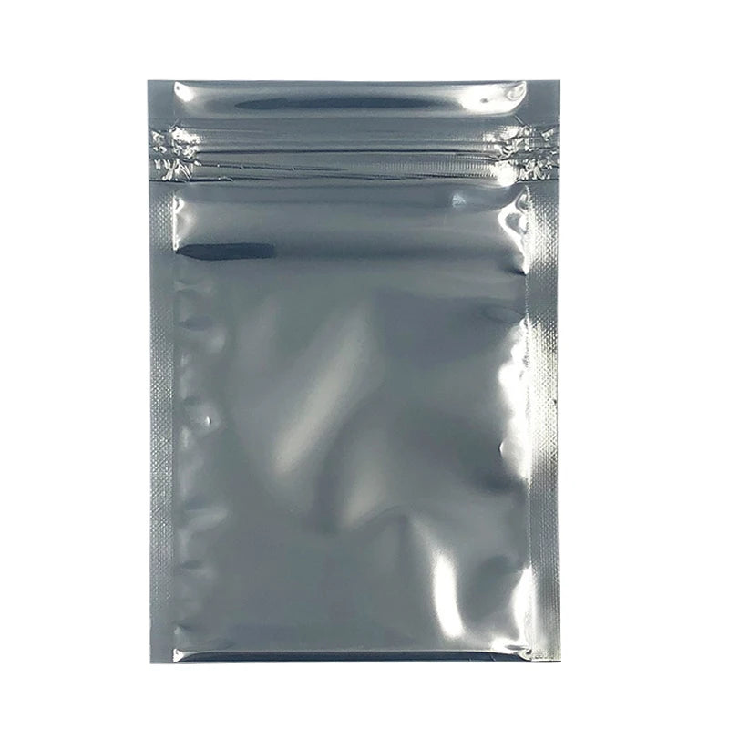 Custom Open Top Cleanroom Foil Aluminium Antistatic Ziplock Bags Moisture Anti Static Safe Barrier Packing Shielding ESD Bag