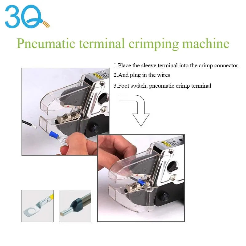 AM-10 Portable Pneumatic Crimping Tool Pneumatic JST Crimp Tool Cable Lug Crimping Machine Terminal Crimper