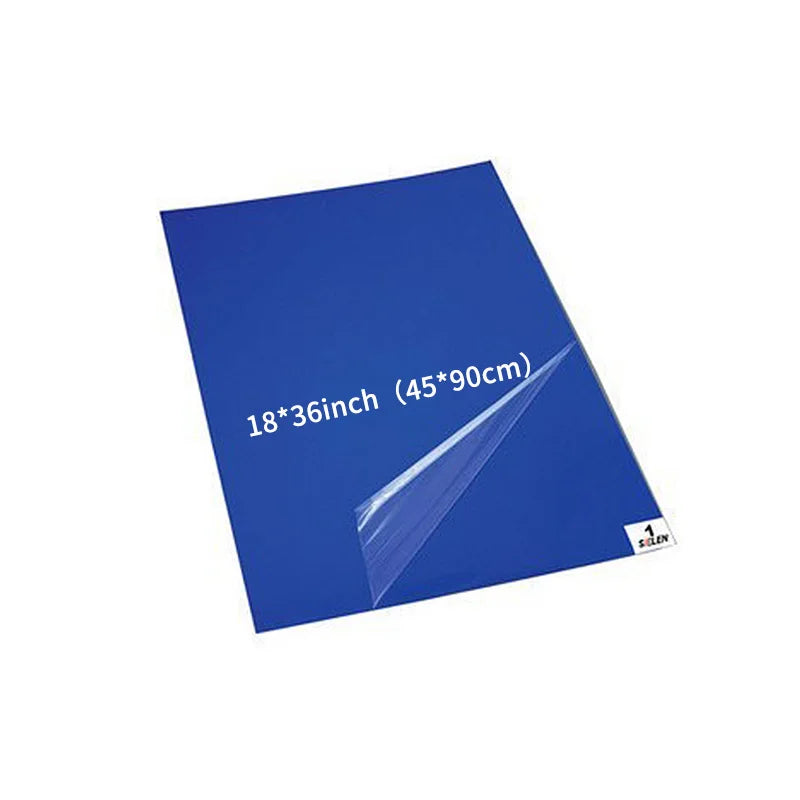 Blue Multi-Layer Peelable 18 X 36 Inch Adhesive Cleanroom Sticky Dust Mat for Shoe