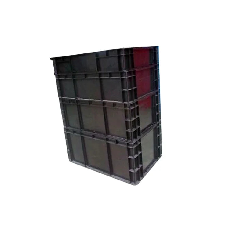 Conductive ESD Container Tray Pallet Bin Anti Static Circulation Box Black Plastic Storage Box