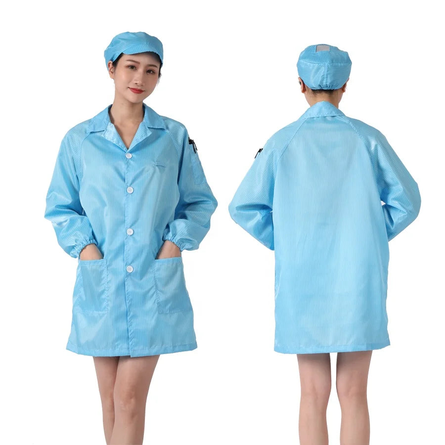 Dust-proof ESD Clothes Manufacturer Cleanroom Anti-static Lab Coat ESD Smock Clothes for Industry