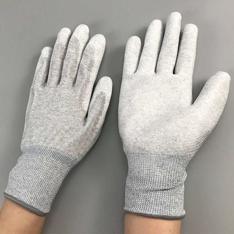 High Quality Factory Supply PU Coated Palm Gloves Cleanroom Safe ESD Anti Static Gloves for Electronics