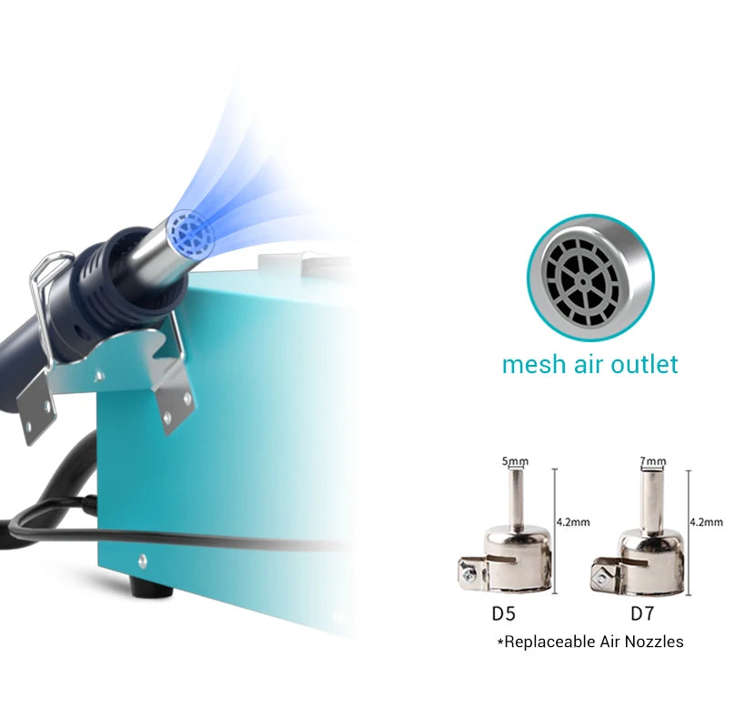 Bakon BK852 SMD 550W Smart Hot Air Pump Gun De-soldering Rework Soldering Station with Temperature Adjust