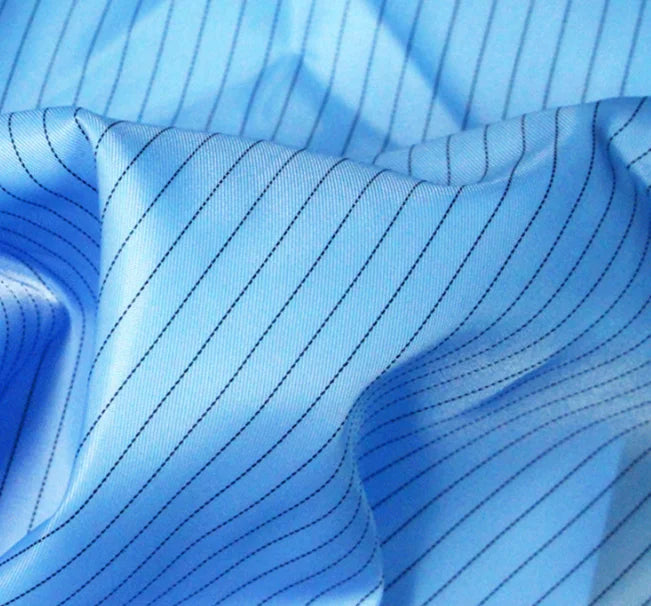 China Manufacturer Cleanroom Anti-static Safety Cloth Esd Fabric Pain Polyester 120gsm Esd Fabric for Safety Workwear