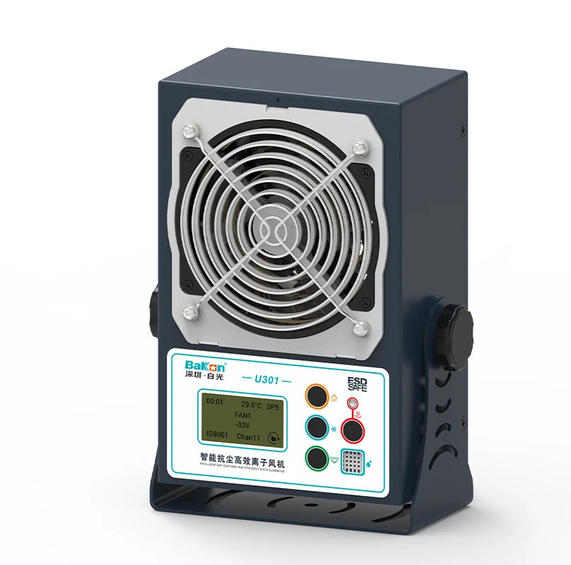 BAKON U301Series ESD Intelligent Networking High Efficiency Anti-dust Ionizer Blower Hot Air Anti-static Eliminator Ion Fan