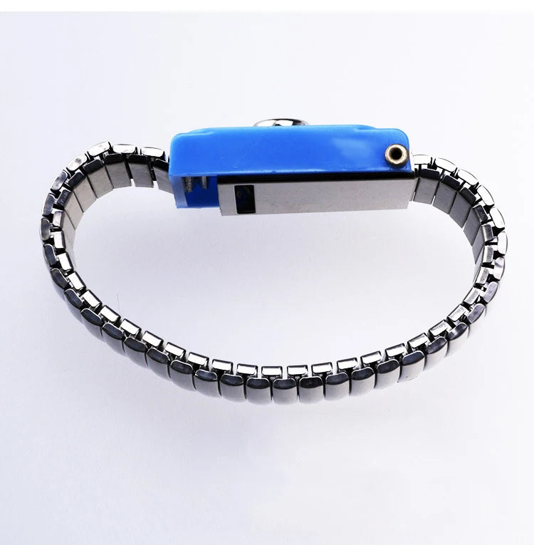 Elastic Anti Static Adjustable Wrist Band Anti-static Bracelets Antistatic Metal Grounding Cord ESD Wrist Strap