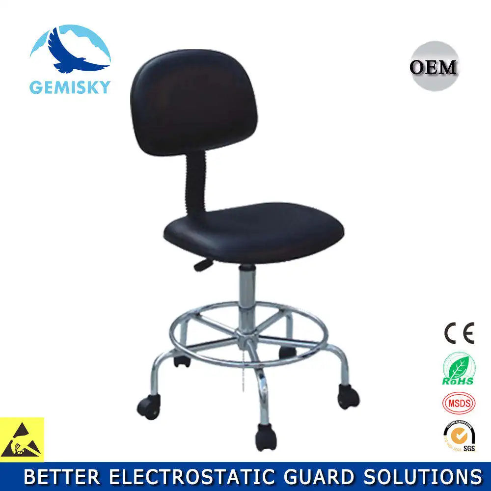 High Quality Height Adjustable Doctor and Nurse Laboratory Static Pu Stool Laboratory Chair
